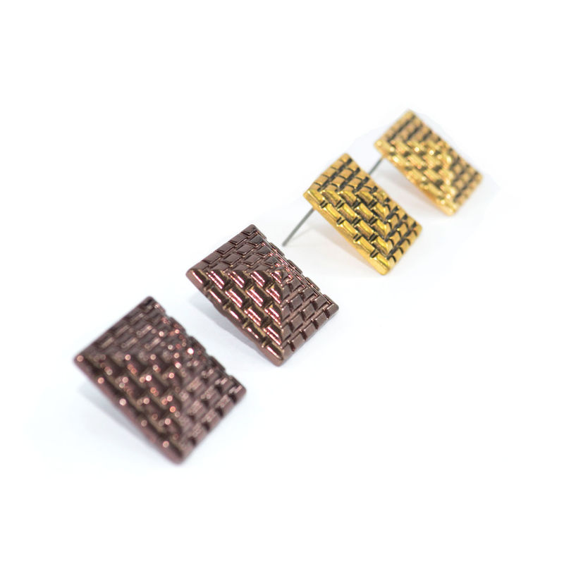 VINTAGE STYLE PYRAMID STUD EARRINGS - product image  