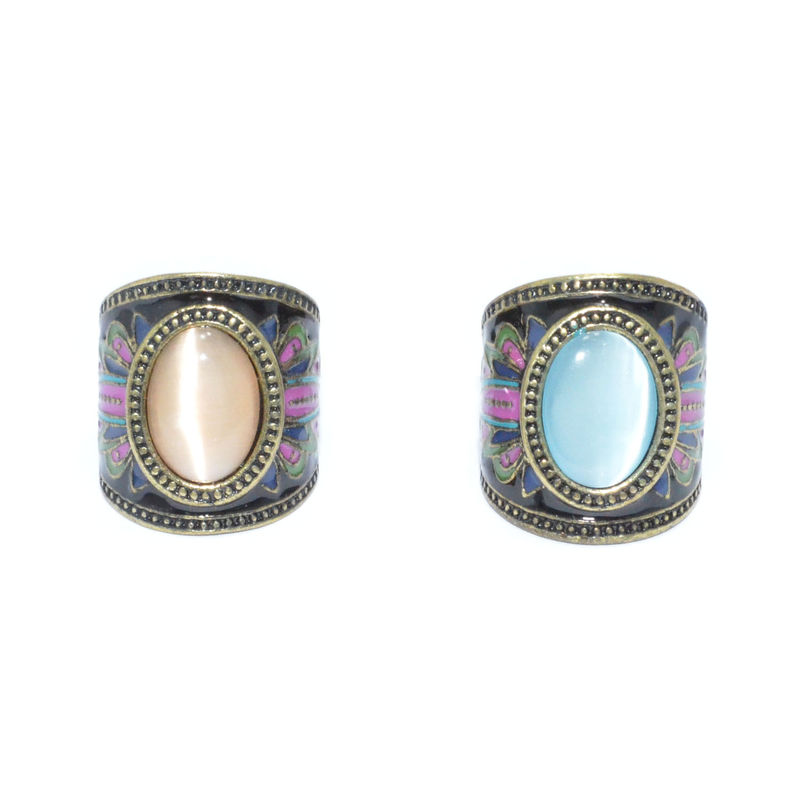 VINTAGE STYLE PATTERN GEM RING - product image  