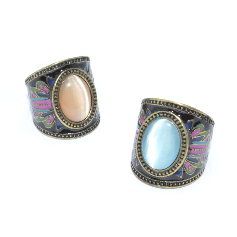 VINTAGE STYLE PATTERN GEM RING - product image  