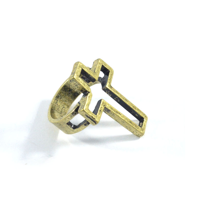 VINTAGE STYLE HOLLOW CROSS RING - product image  