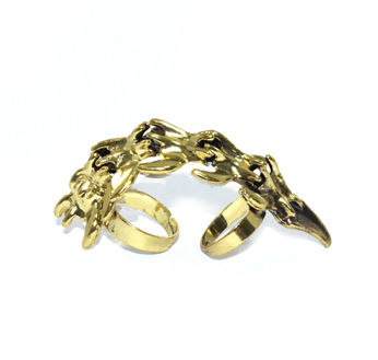 VINTAGE STYLE FINGER BONE MOVABLE KNUCKLE RING - product image  