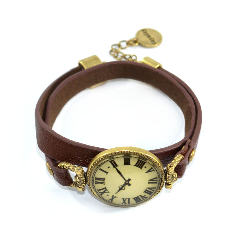 VINTAGE STYLE FAUX CLOCK BRACELET - product image  