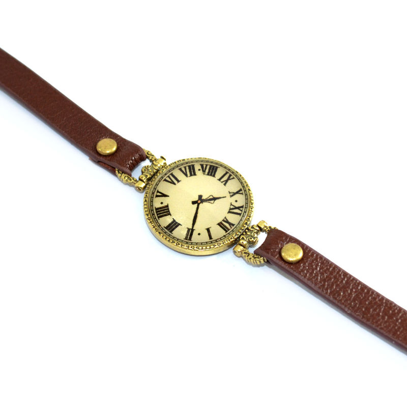 VINTAGE STYLE FAUX CLOCK BRACELET - product image  