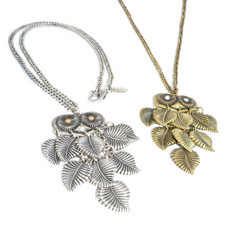 VINTAGE STYLE CRYSTAL EYES OWL LONG CHAIN NECKLACE - product image  
