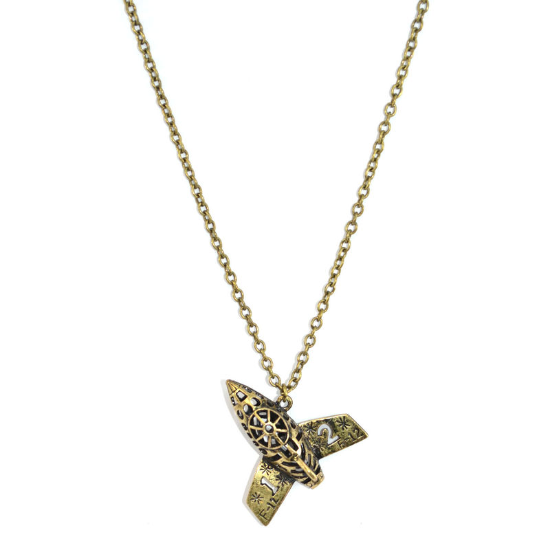 VINTAGE GOLD SPACE SHUTTLE NECKLACE - product image  