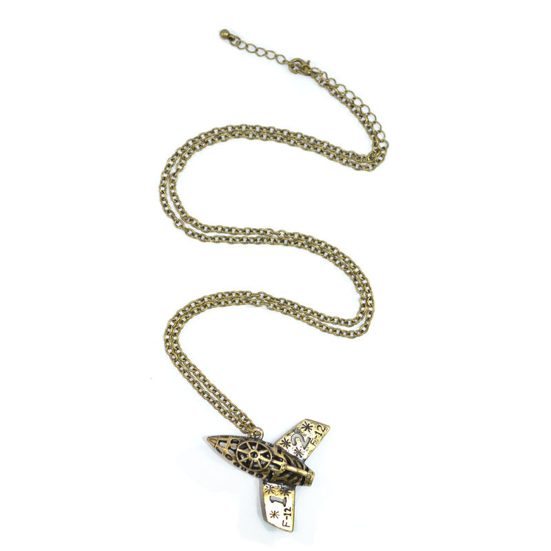 VINTAGE GOLD SPACE SHUTTLE NECKLACE - product image  