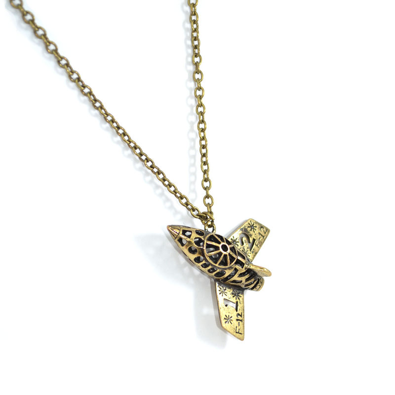 VINTAGE GOLD SPACE SHUTTLE NECKLACE - product image  