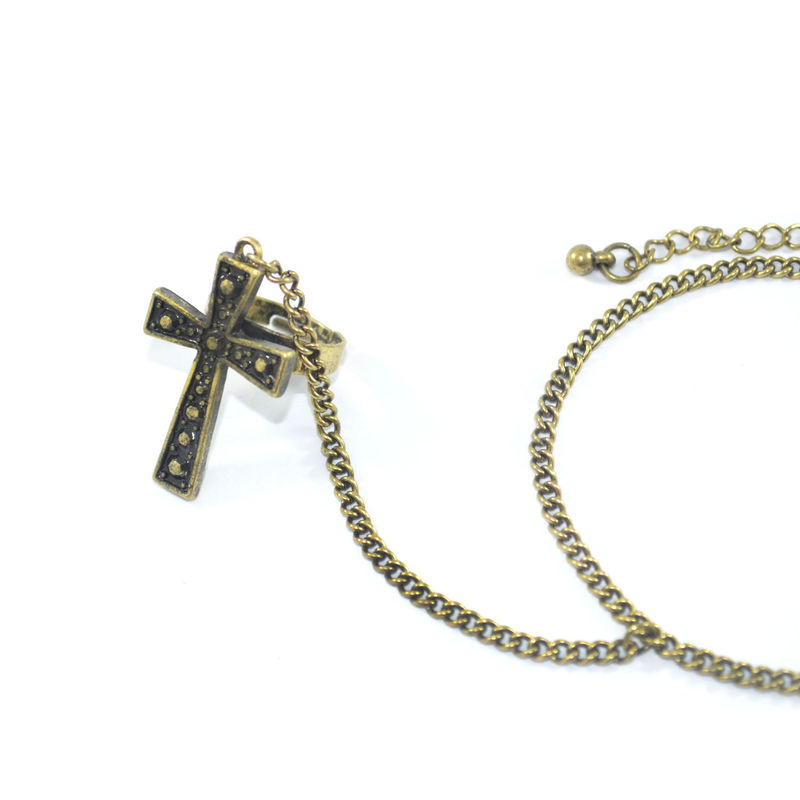 VINTAGE CROSS RING BRACELET - product image  