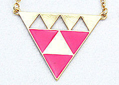 TWO TONE TRIANGLE NECKLACE - product image  