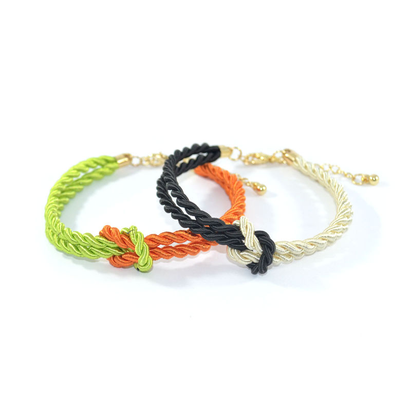 TWO TONE STRAP KNOT BRACELET - product image  