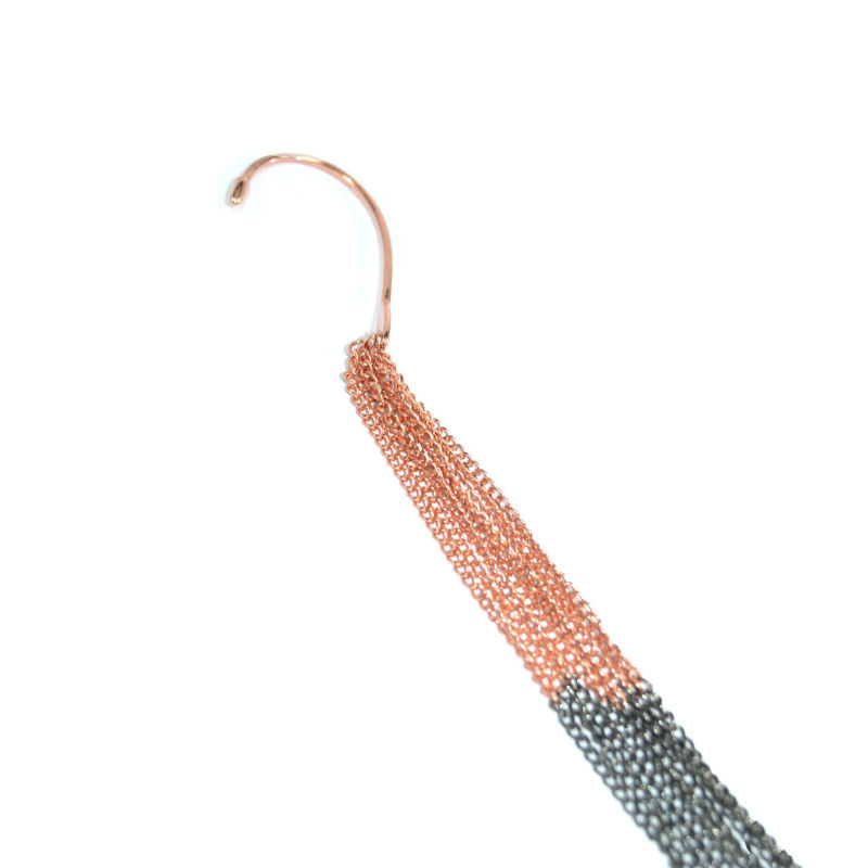 TWO TONE MULTI CHAIN EARRING CUFF - product image  