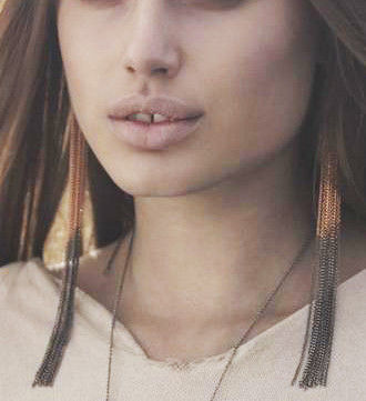 TWO TONE MULTI CHAIN EARRING CUFF - product image  