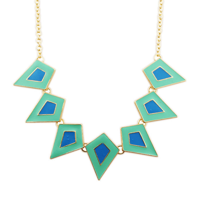 TWO TONE DIAMOND SHAPE NECKLACE - product image  