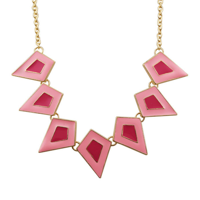 TWO TONE DIAMOND SHAPE NECKLACE - product image  