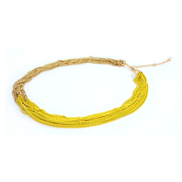 TWO TONE CHAINS JOINT NECKLACE - product image  