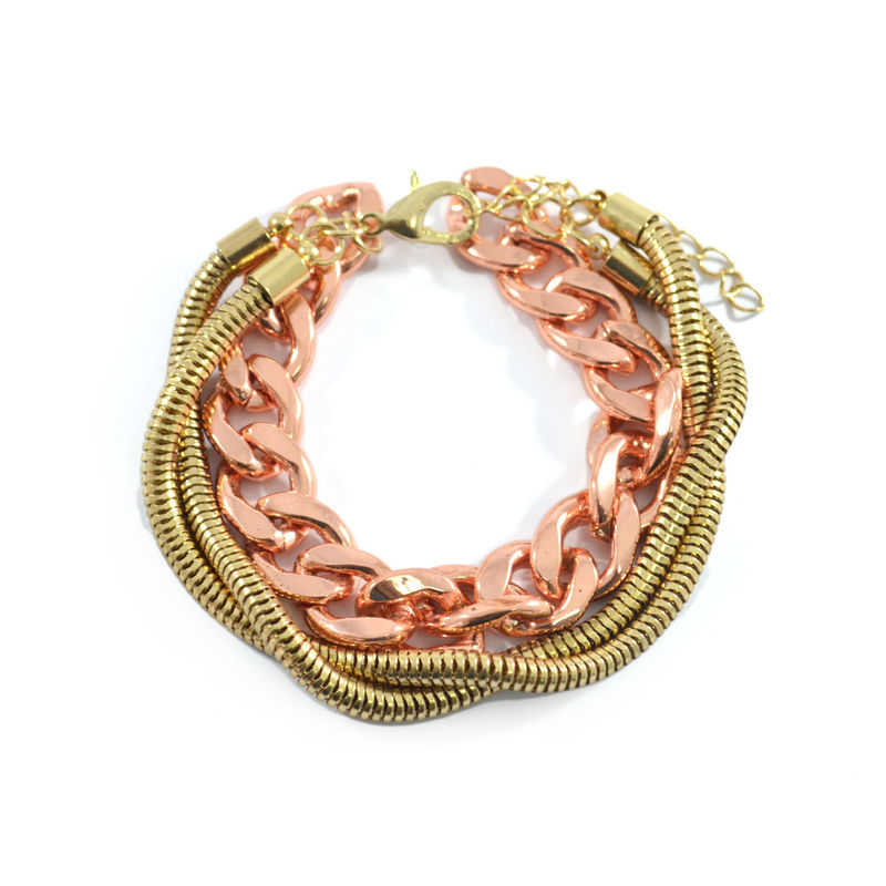 TWO TONE CHAIN BRACELET - product image  
