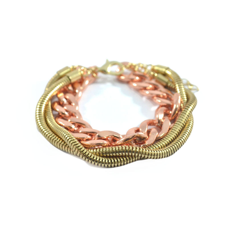 TWO TONE CHAIN BRACELET - product image  
