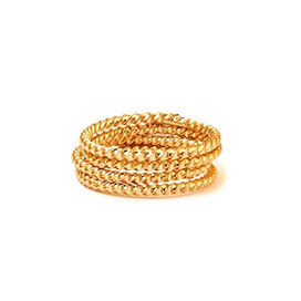 TWISTED KNUCKLE MIDI RING - product image  