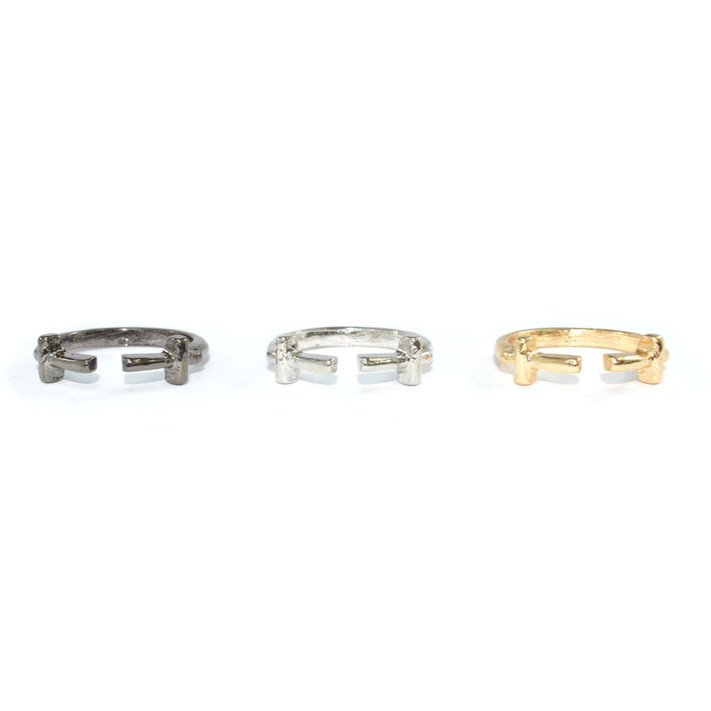 TWISTED DOUBLE CROSS RING - product image  