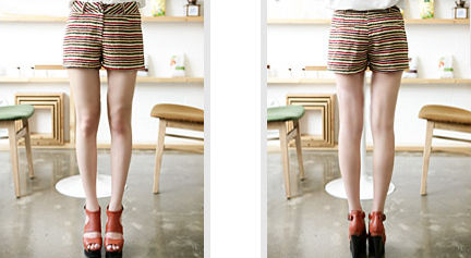 TRIBAL STRIPE SHORTS - product image  
