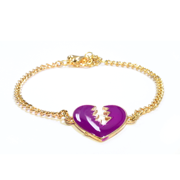 THUNDER HEART GOLD TONE CHAIN BRACELET - product image  