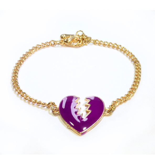 THUNDER HEART GOLD TONE CHAIN BRACELET - product image  