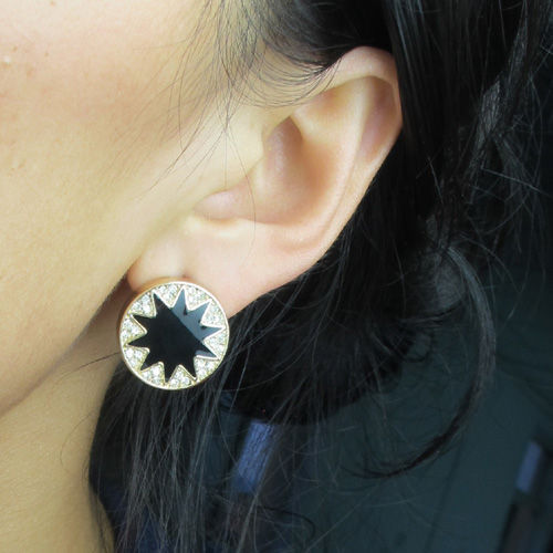 SUNFLOWER CRYSTAL EARRING - product image  