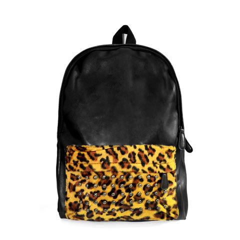 STUDDED,LEOPARD,PRINT,BACKPACK