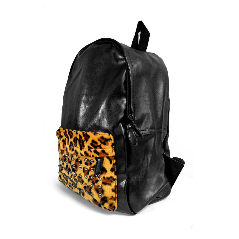 STUDDED LEOPARD PRINT BACKPACK - product image  