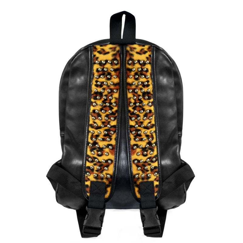 STUDDED LEOPARD PRINT BACKPACK - product image  