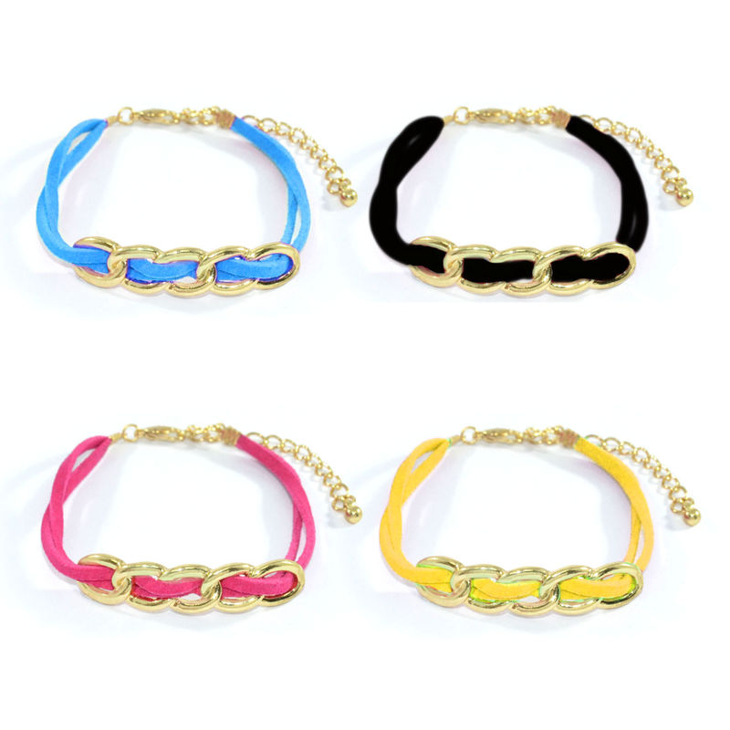 STRAP WITH CHAIN PENDANT BRACELET - product image  