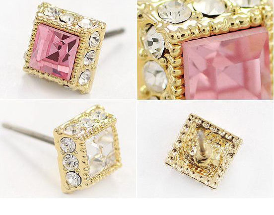 SQUARE CRYSTAL EARRING - product image  