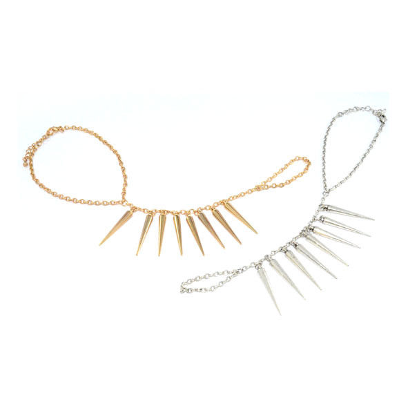 SPIKE FINGER CHAIN BRACELET - product image  