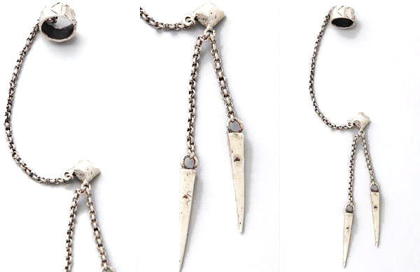 SPIKE CHAIN CUFF EARRING - product image  