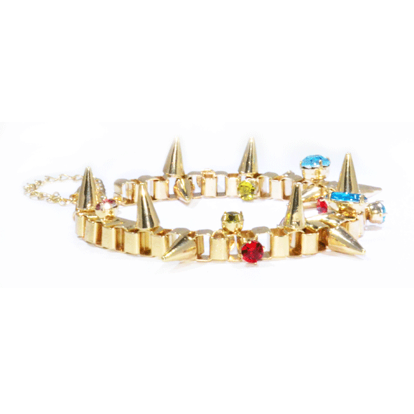 SPIKE AND CRYSTAL BRACELET - product image  