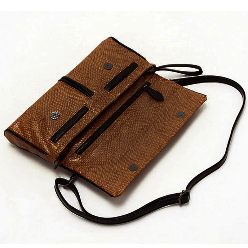 SNAKE PATTERN CLUTCH BAG - product image  