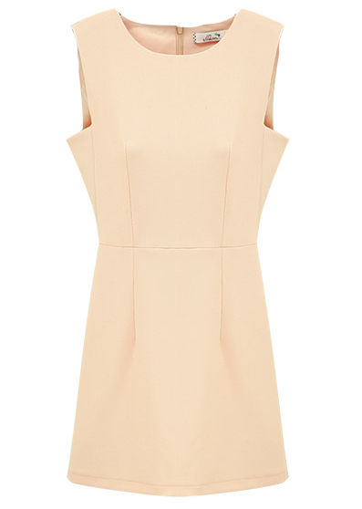 SLIM SHIFT DRESS NUDE - product image  