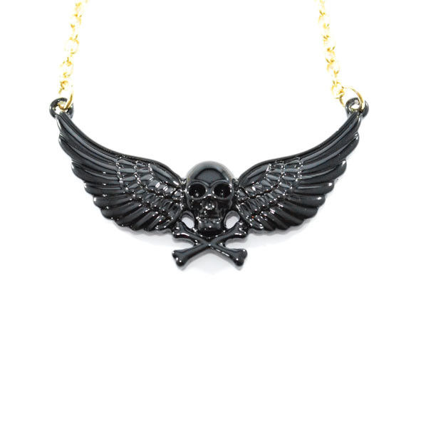 SKULL WITH WINGS NECKLACE - product image  