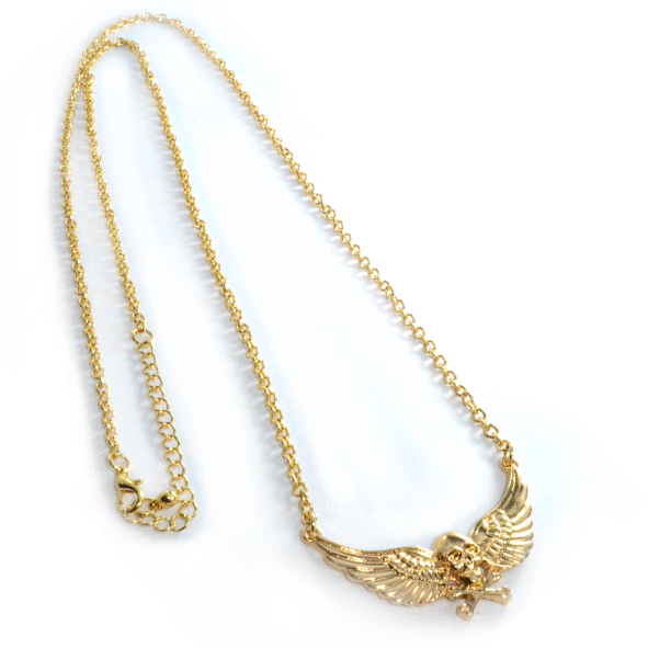 SKULL WITH WINGS NECKLACE - product image  