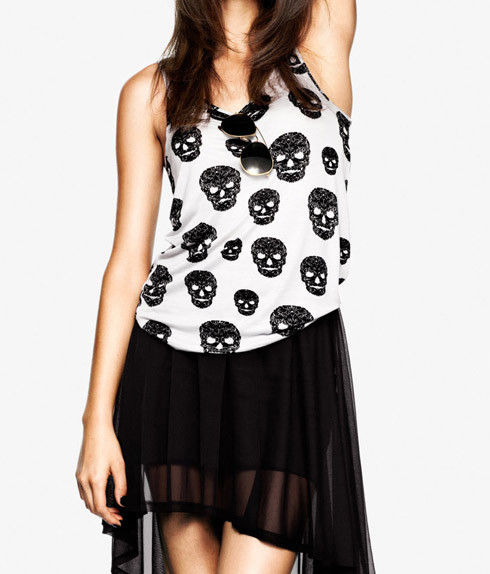 SKULL PATTERN VEST - product image  