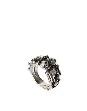 SKULL BANDED RING - product image  