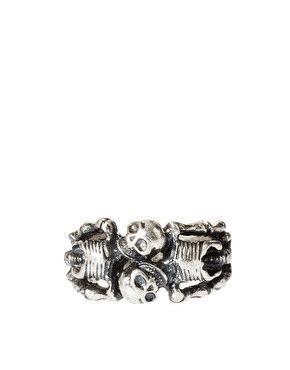 SKULL BANDED RING - product image  