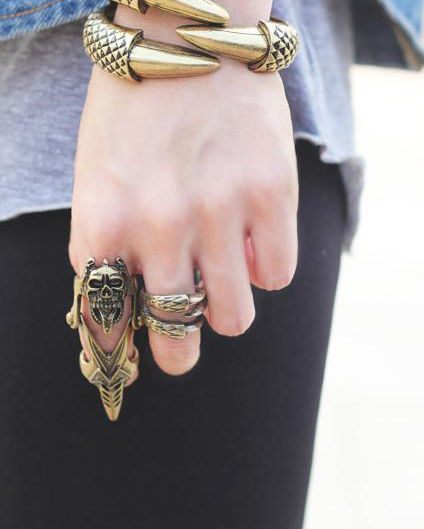 SKULL ARMOUR RING - product image  