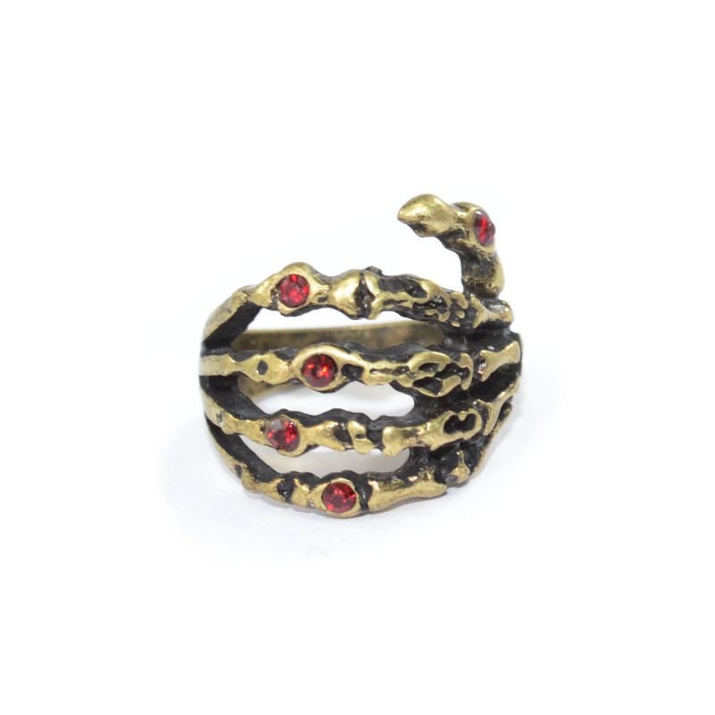 SKELETON HAND WITH CRYSTAL RING - product image  