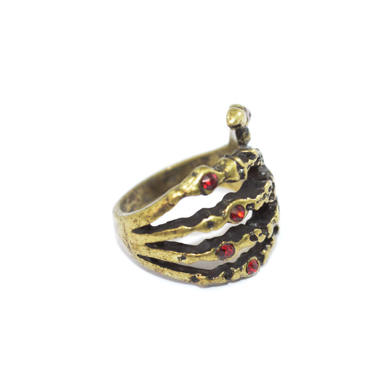 SKELETON HAND WITH CRYSTAL RING - product image  