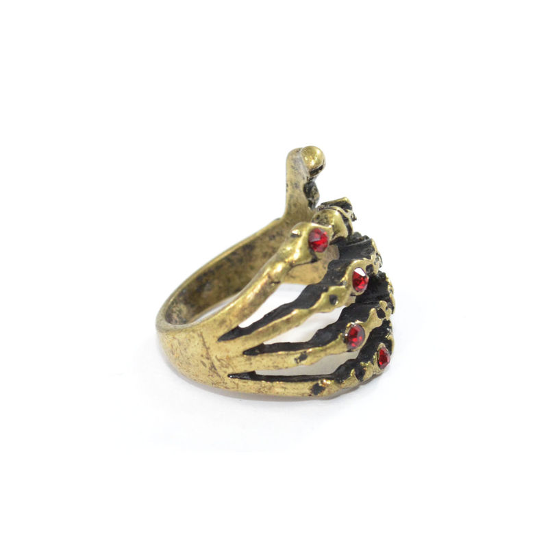 SKELETON HAND WITH CRYSTAL RING - product image  