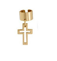SINGLE CROSS EAR CUFF - product image  