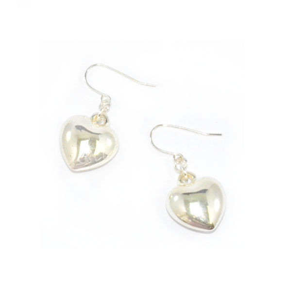 SILVER TONE HEART EARRINGS - product image  