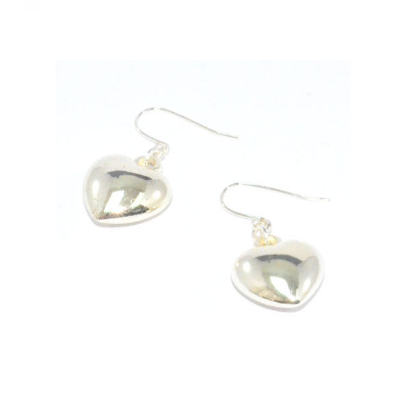 SILVER TONE HEART EARRINGS - product image  
