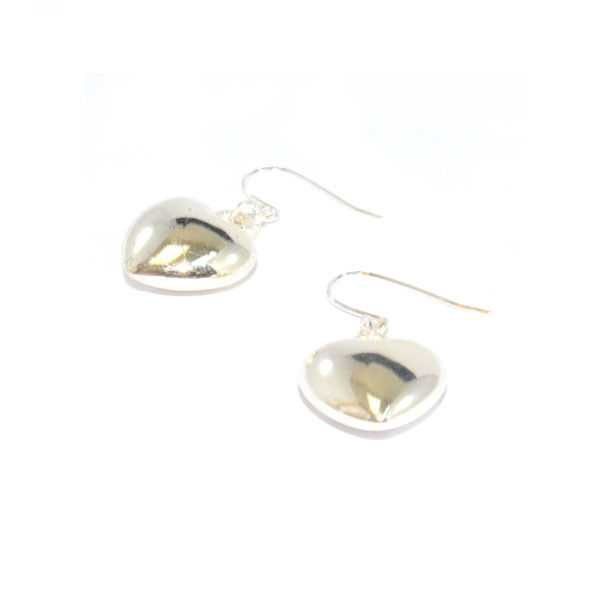 SILVER TONE HEART EARRINGS - product image  